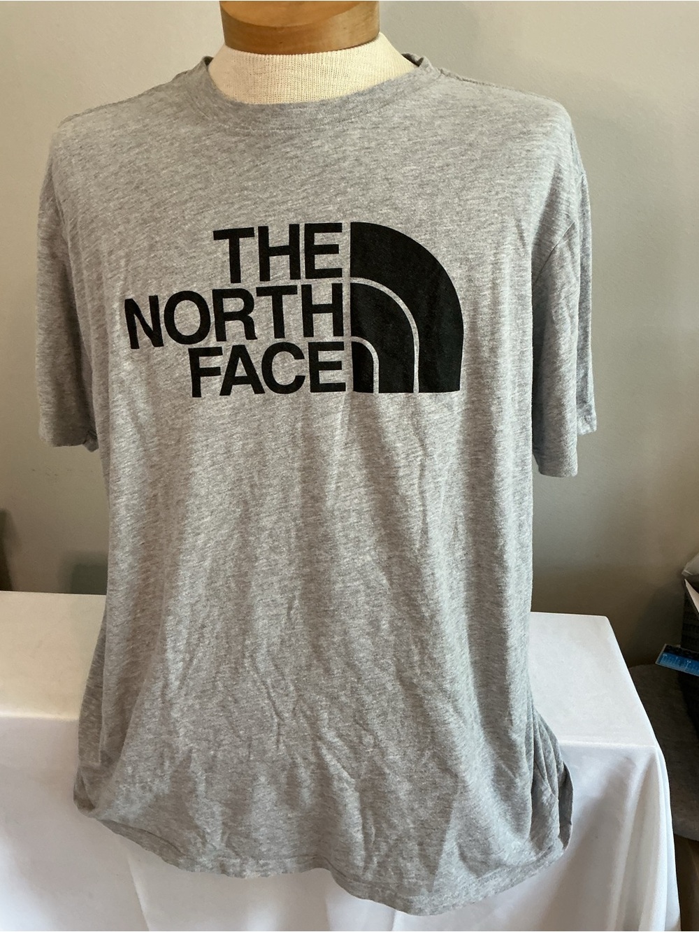 The North Face Heather Gray Tee with Black Logo